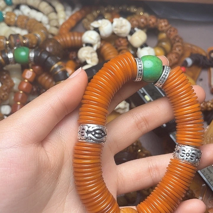 牛骨手串/手链牦牛骨药片手持