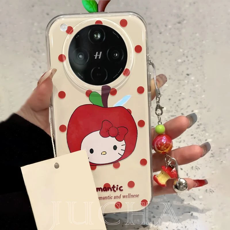 红色波点kt适用苹果16promax手机壳网红爆款华为mate70高颜值VIVO