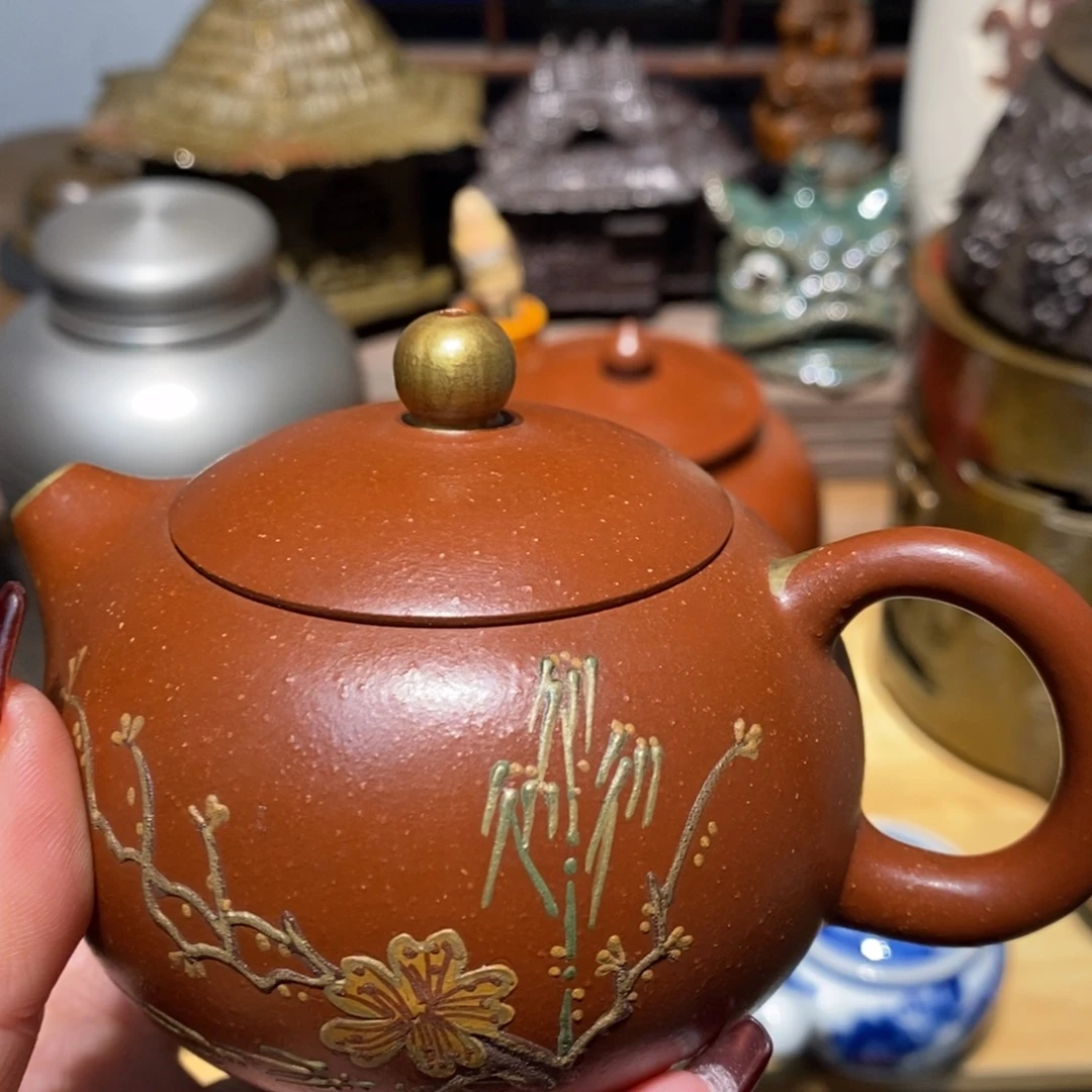 紫砂茶壶密胺手绘陶瓷
