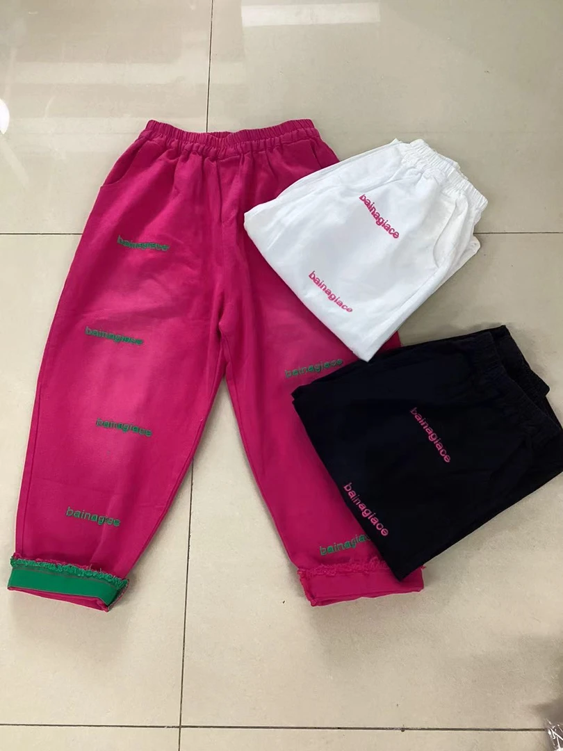 11915时尚百搭字母休闲裤