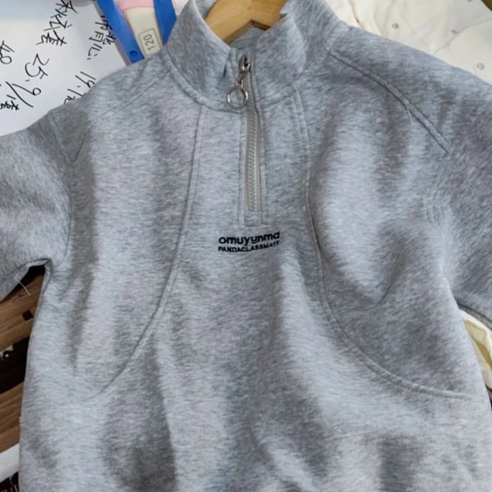 120马立领加厚不加绒卫衣。