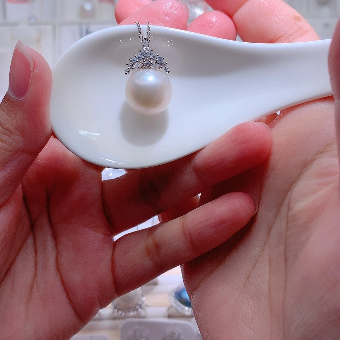 未镶嵌淡水珍珠吊坠(赠链)CC14.6mm