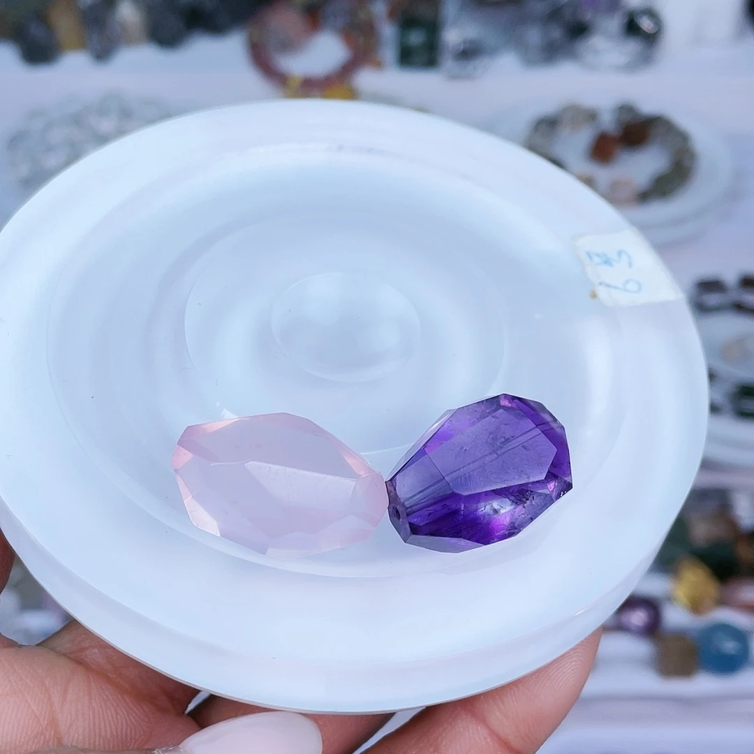 水晶单珠打孔不退不换未镶嵌