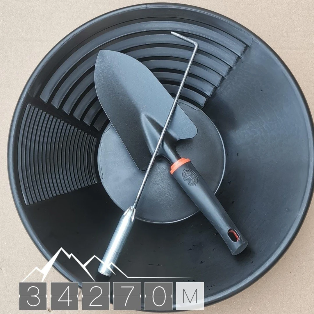 新疆包邮大号38加厚大号淘金盘便携式淘金盆筛金沙盆洗金盘淘金沙