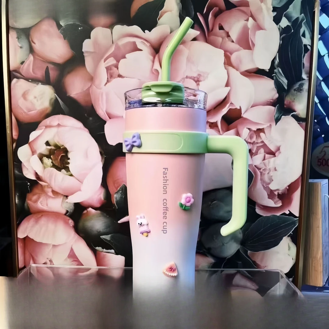 爆款40oz巨无霸保温杯冰霸杯 汽车杯304不锈钢高颜值男吸管杯网红