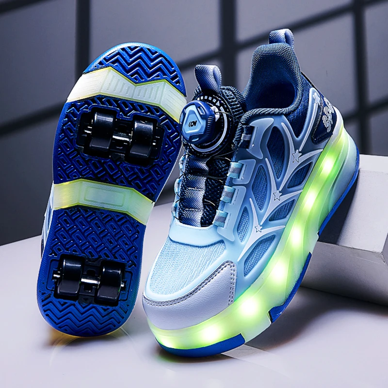 36l℃断码轮滑鞋男童春季2025新款儿童四轮溜冰鞋男孩带轮子暴走鞋