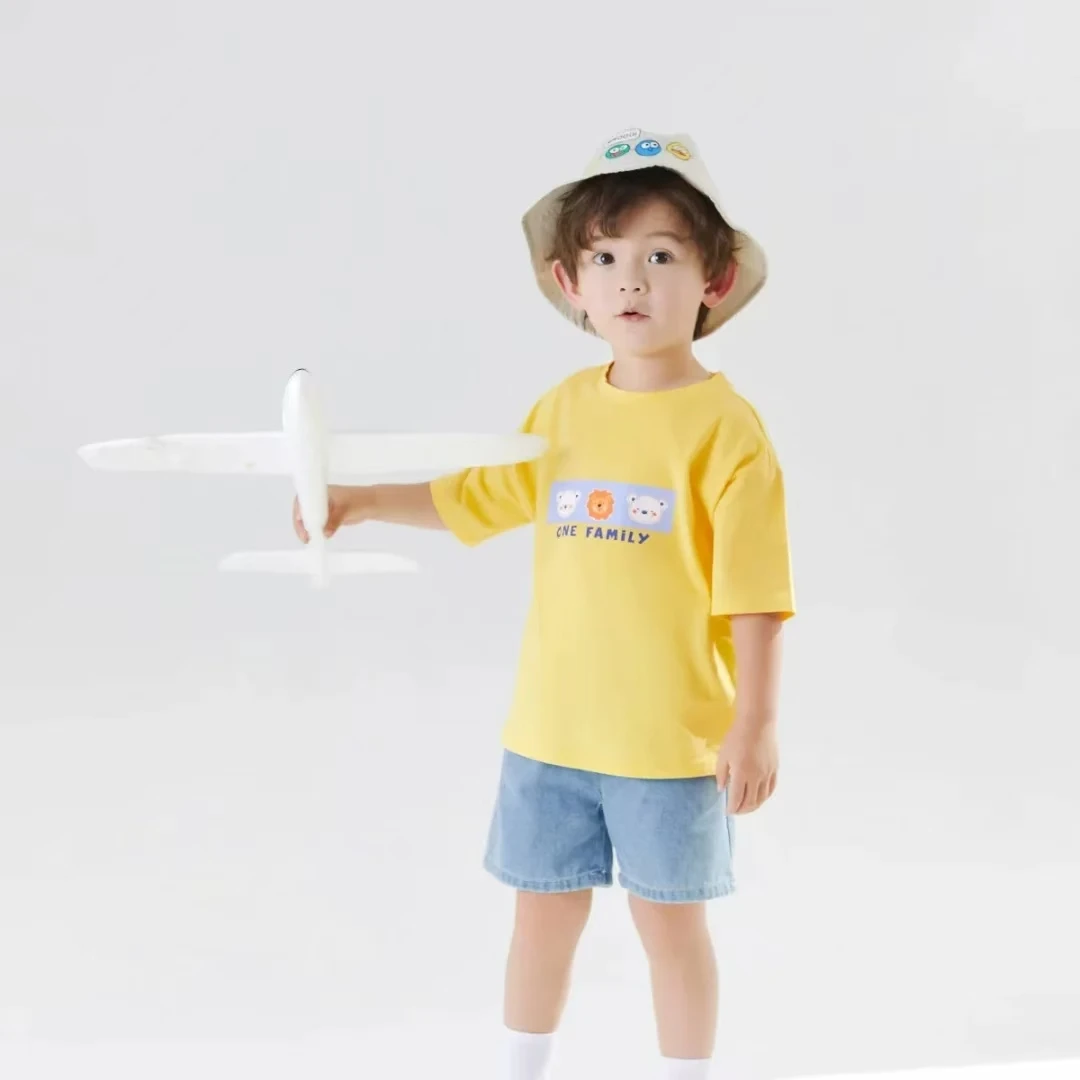 男童黄色狮子熊短袖