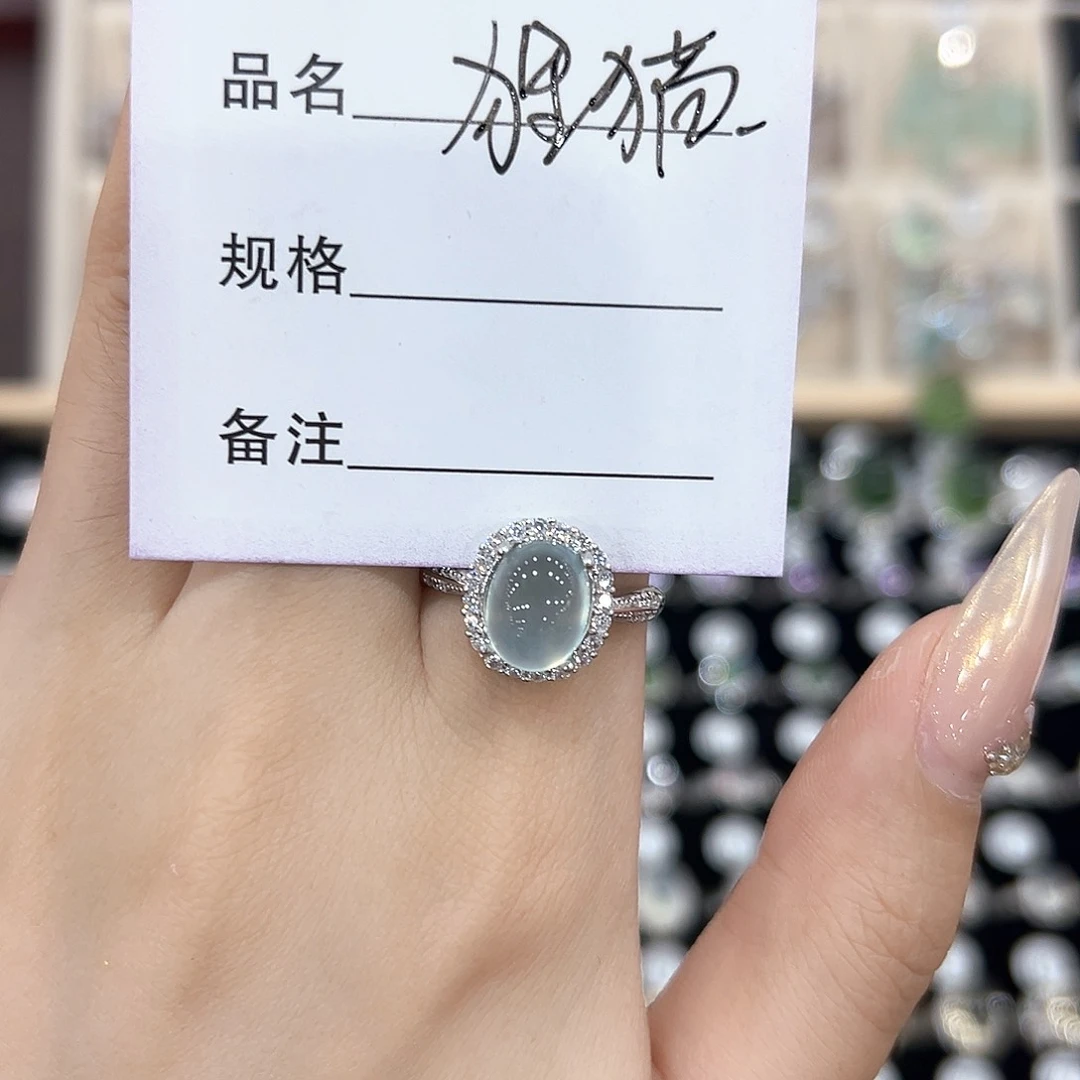 黄晶戒指银S925镶嵌?**猫戒指