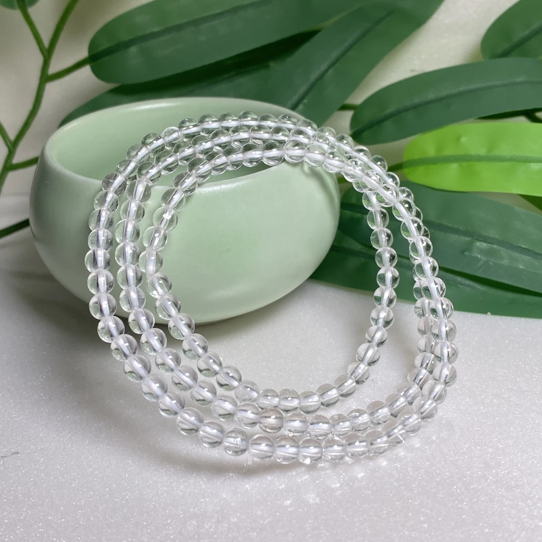 【小北好物】白水晶多圈手串-17QL60X100【多样性发一件】约4mm