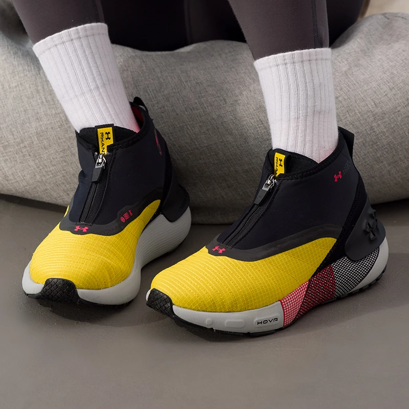 安德玛男鞋女鞋秋冬新款高帮跑步鞋HOVR缓震舒适运动鞋户外休闲鞋