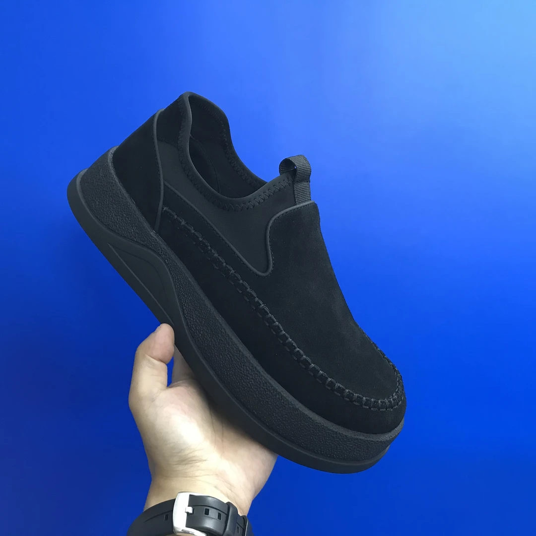 欧洲站2025休闲一脚蹬舒适乐福鞋增高轻便复古厚底休闲鞋秋季勃肯