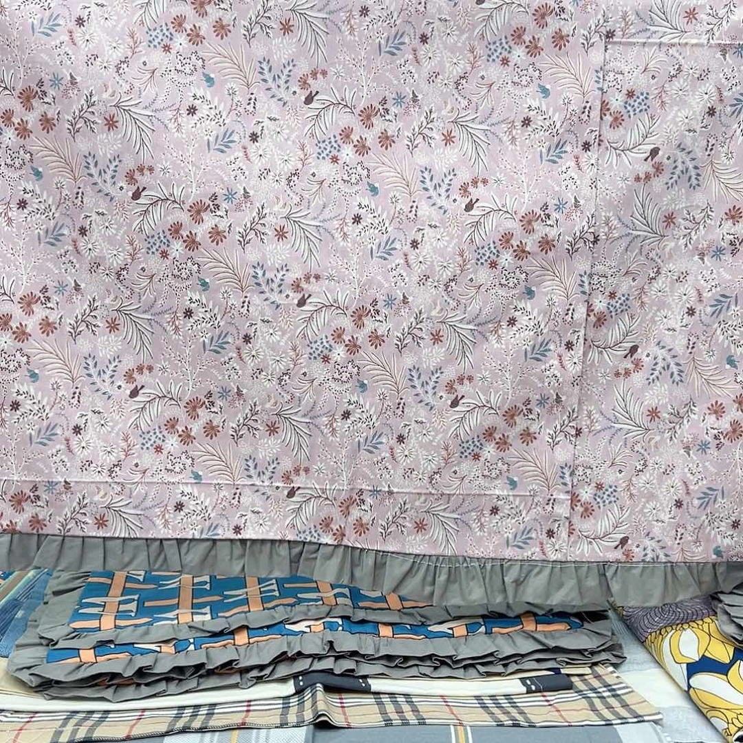 棉棉棉凤尾花粉枕套