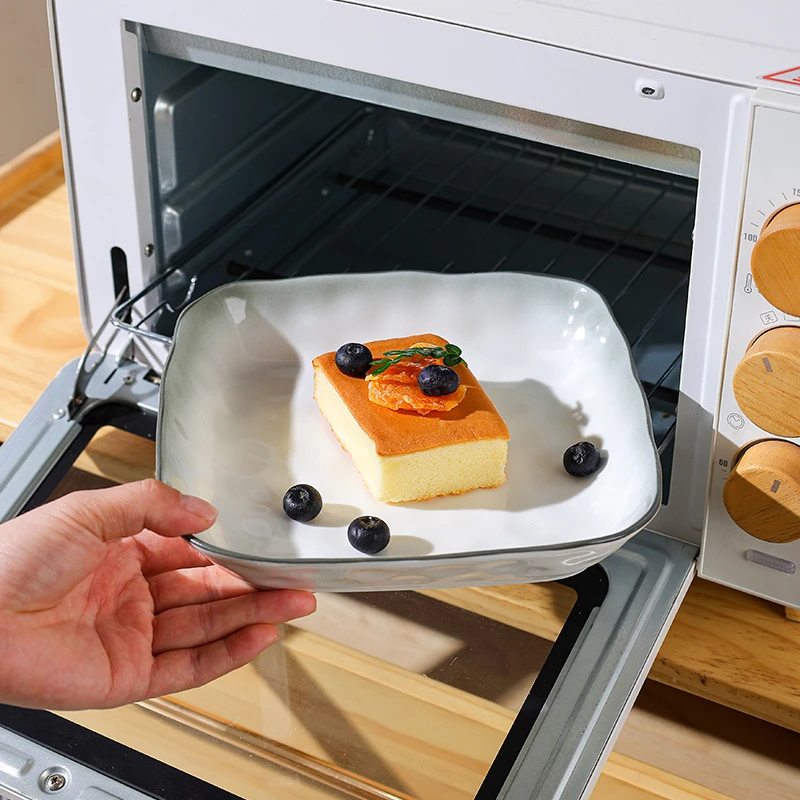 盘子家用菜盘2025新款陶瓷漂亮碟子家用方盘8英寸釉下彩方盘