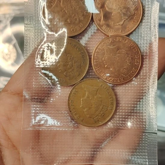 普通金属币英国5枚