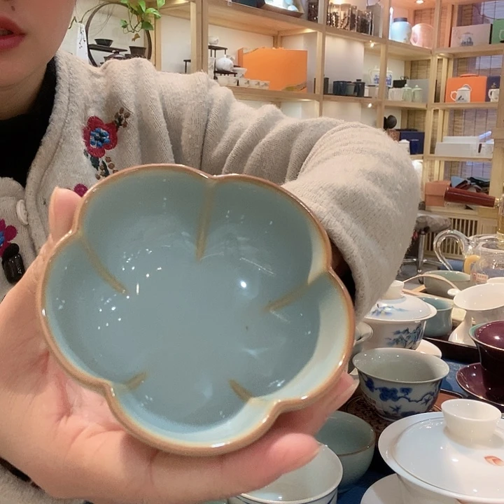 汝窑瓷器主人杯茶杯
