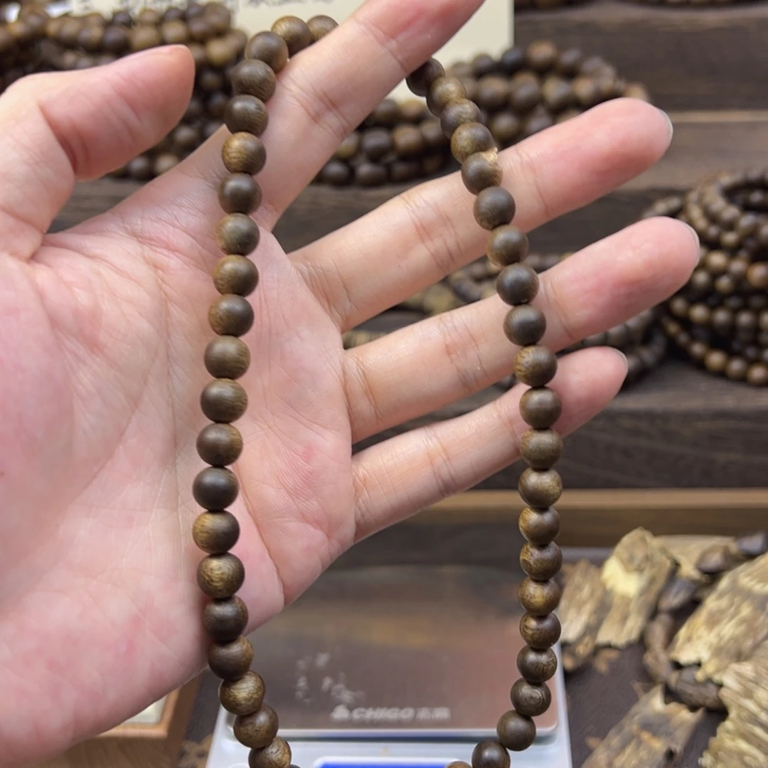 沉香沉香碎屑08圆珠双圈11克