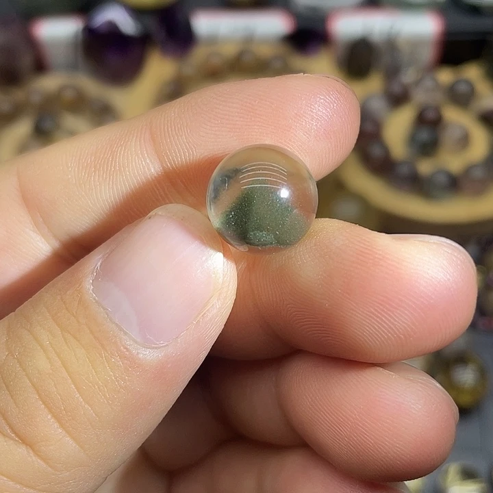 颈饰未镶嵌绿水晶绿幽灵金字塔单珠13.5mm