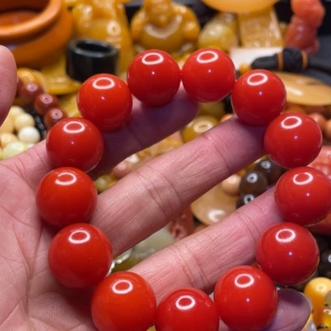 石英质玉手链合金桃****香