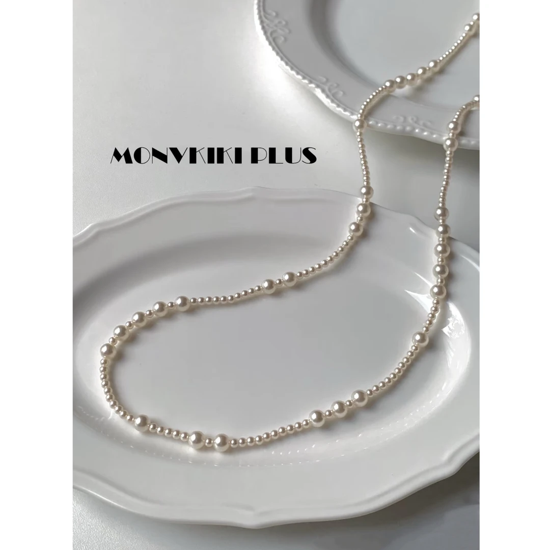 非金属仿珍珠项链 MoNvKiKiPlus5【一见钟情】长款叠戴项链毛衣链12