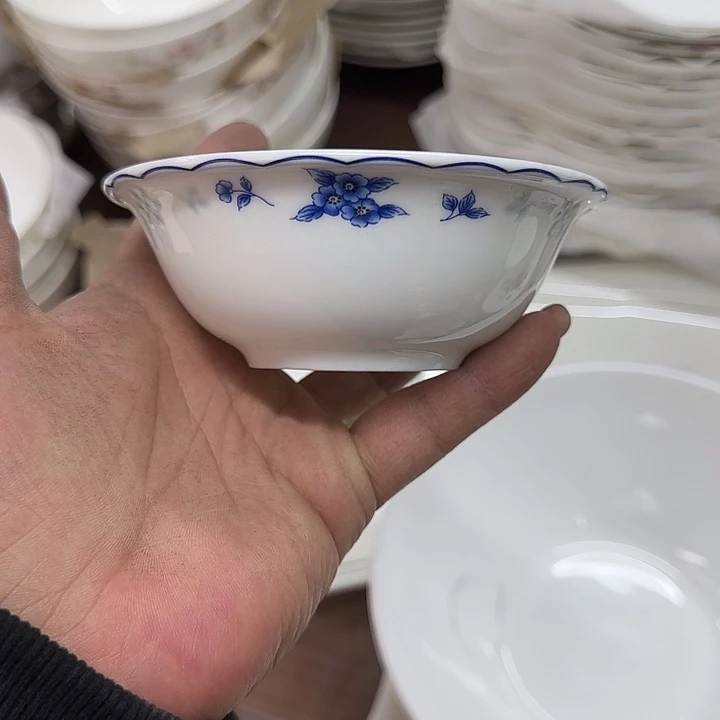 45%以上骨粉骨瓷六个釉中水晶翅碗特价