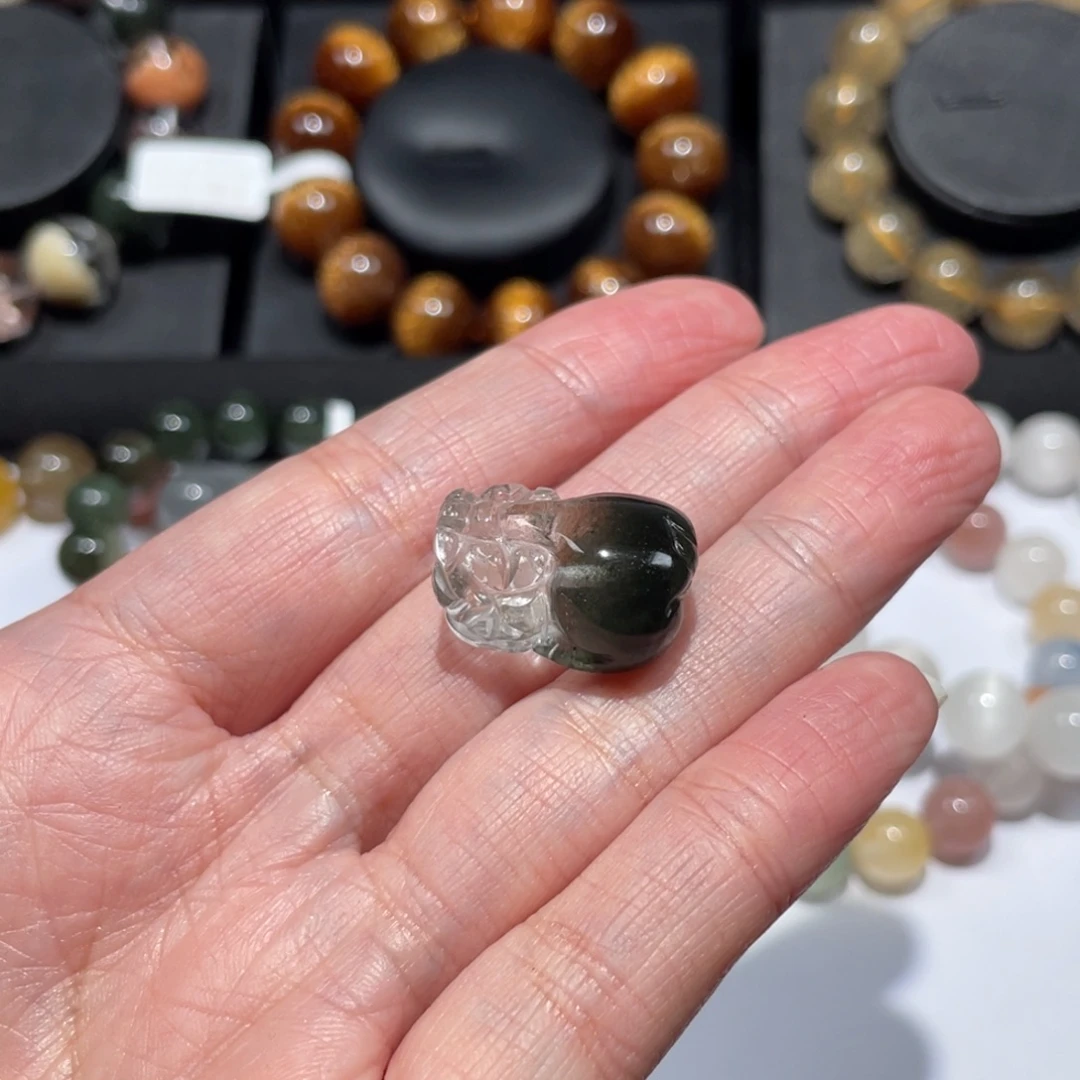 大***海吊坠(不含链)水晶未镶嵌绿幽灵貔貅