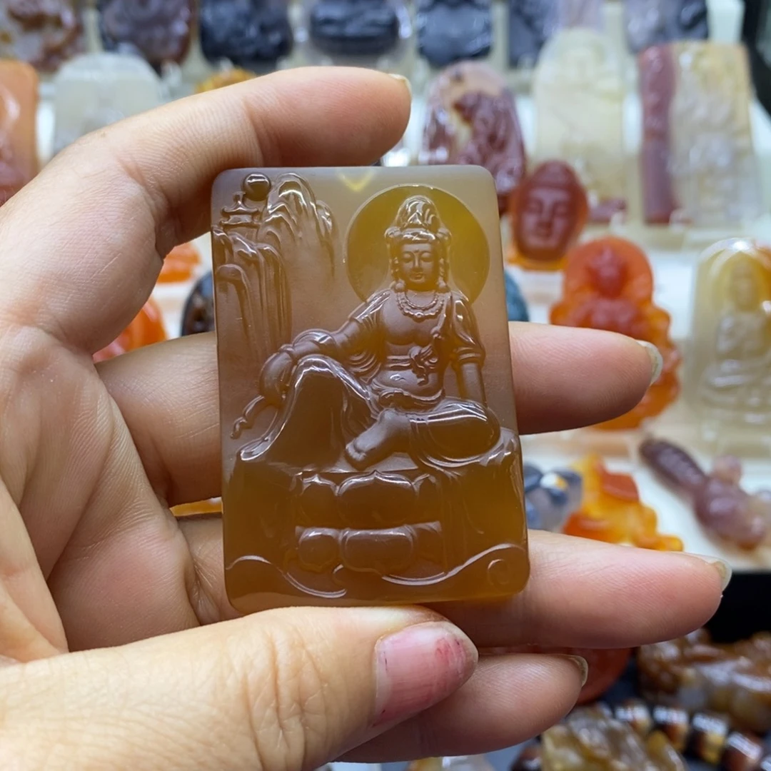 玛瑙/玉髓吊坠(赠链)未镶嵌吊坠