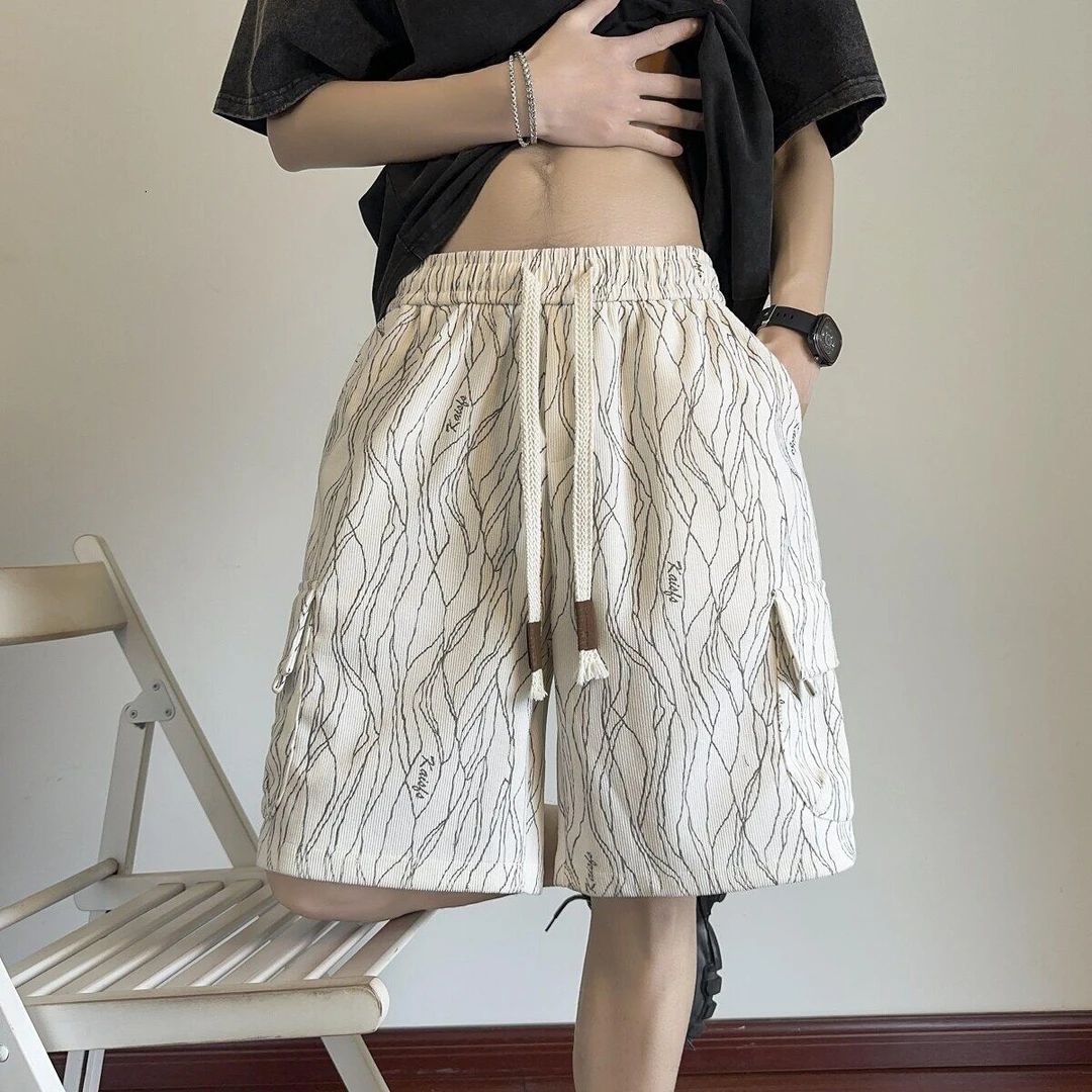 美式工装短裤男士夏季2025新款潮牌宽松五分裤百搭青少年休闲中裤