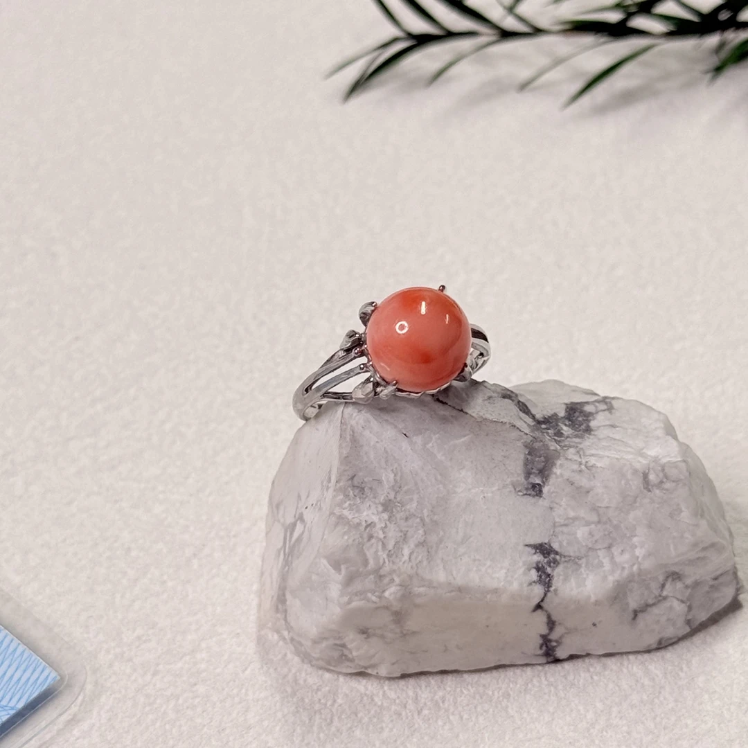 【六六中古】孤品精美珊瑚戒指sh574港16欧55