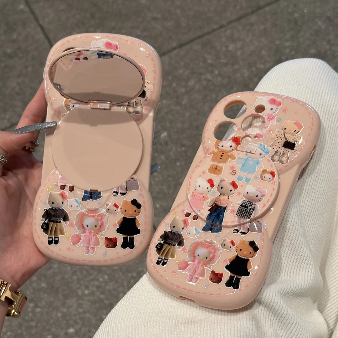 欧克里里街拍kitty结适用苹果16promax手机壳iPhone15翻盖镜1413