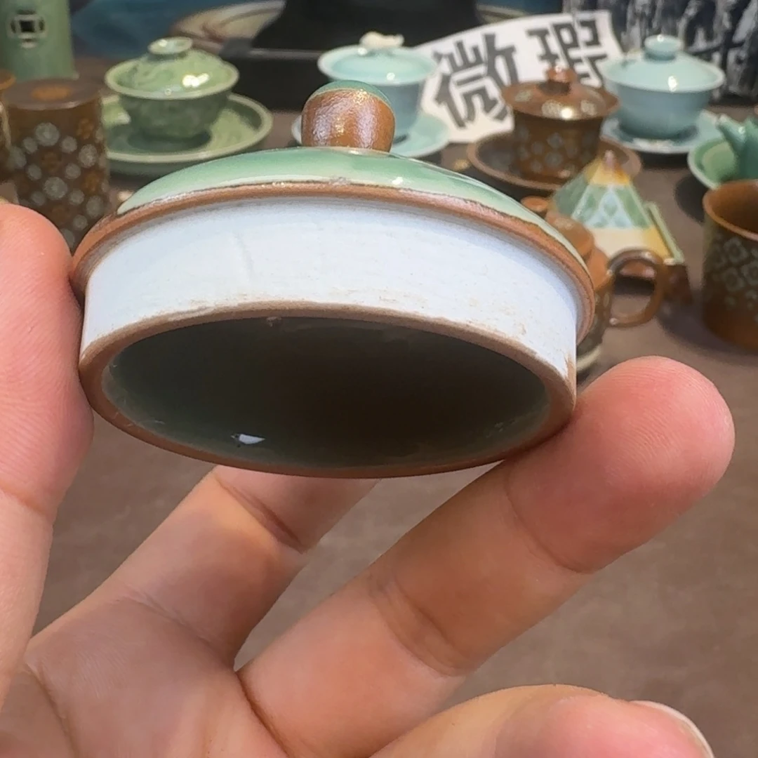 杯一**石龙泉青瓷茶具微瑕