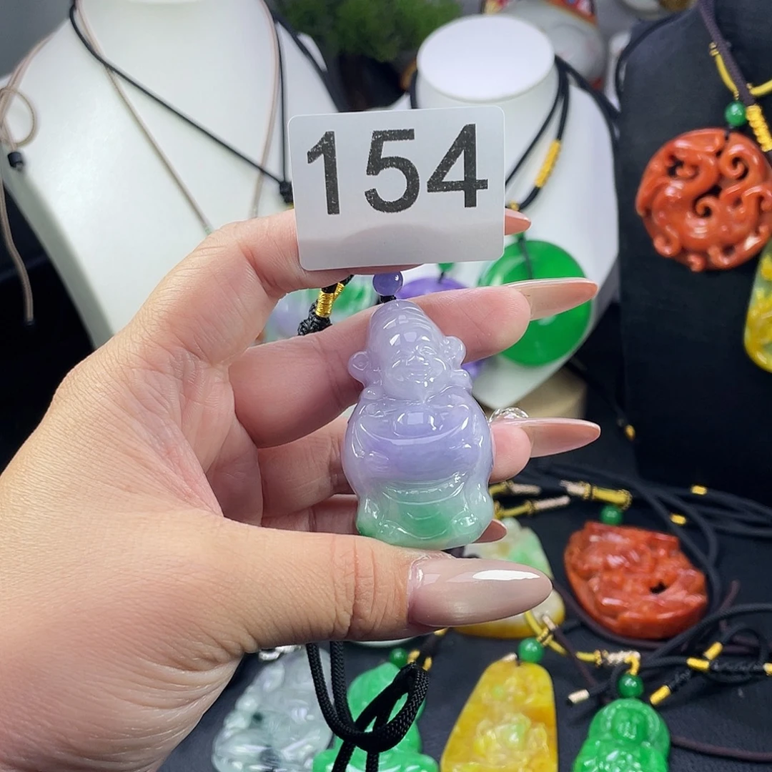 翡翠未镶嵌吊坠(赠链)