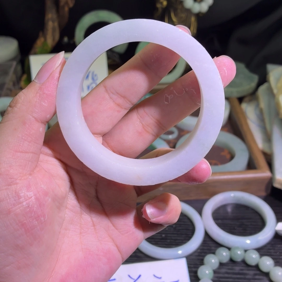 定制翡翠未镶嵌翡翠A货毛胚手镯定制