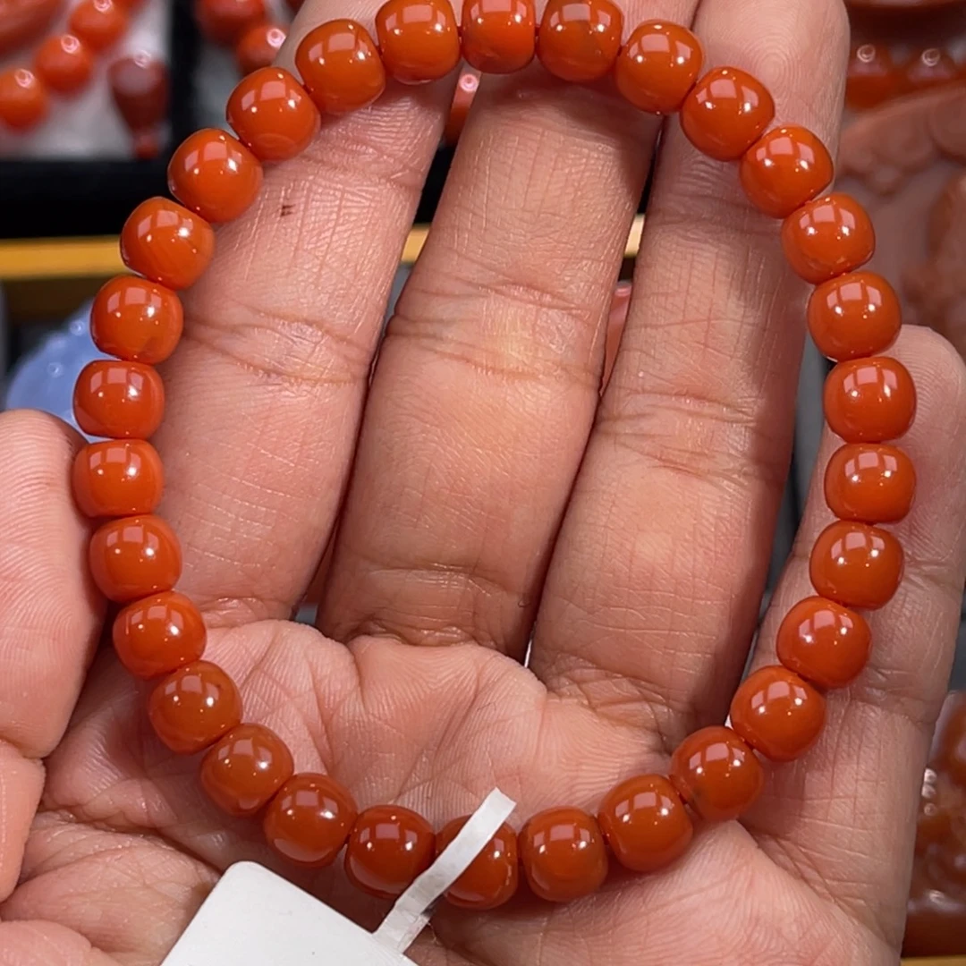 南红玛瑙未镶嵌老型单圈7mm