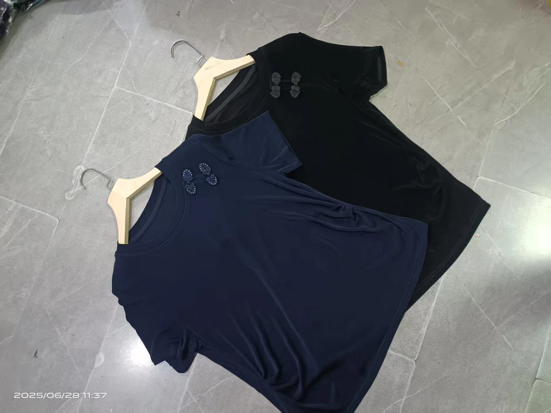 短袖休闲风新中式盘口衫