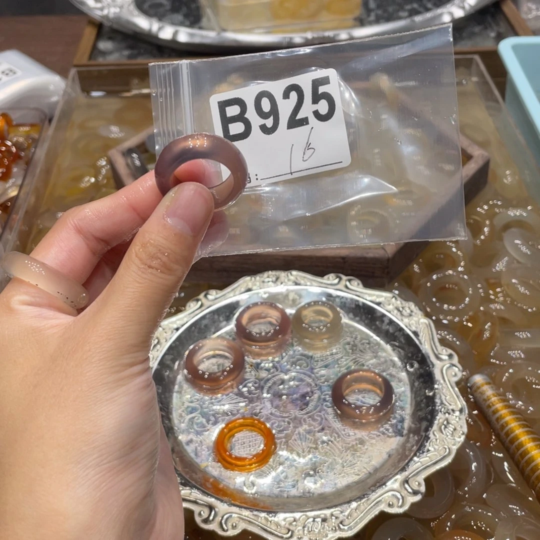 玛瑙/玉髓未镶嵌戒指925