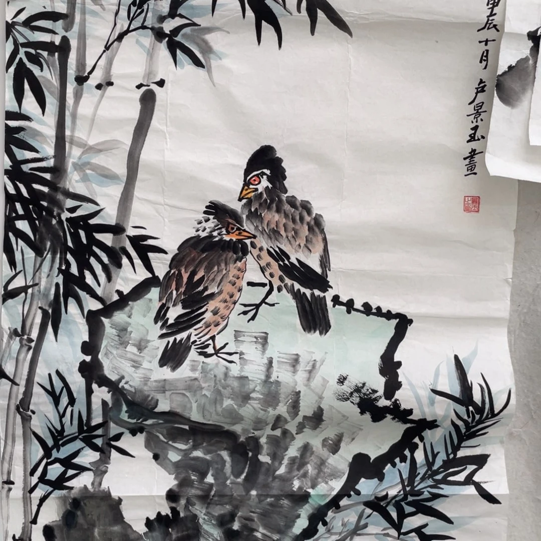 国画卢景玉老师绘画