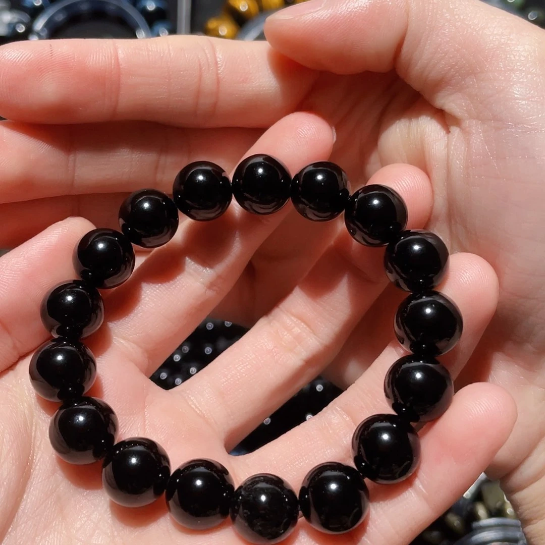 黑曜岩手链未镶嵌玉*