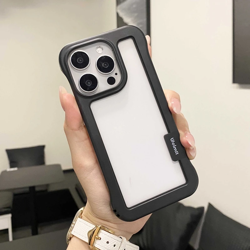 透气散热无背板适用iPhone16ProMax手机壳苹果15promax极简防摔14