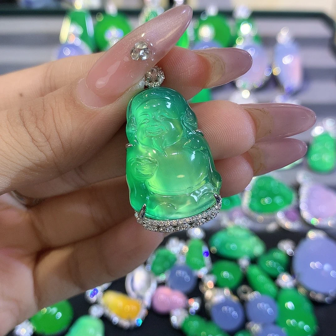 开***天银S925镶嵌颈饰玛瑙/玉髓