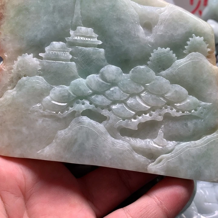 翡翠未镶嵌颈饰保真天然a货翡翠