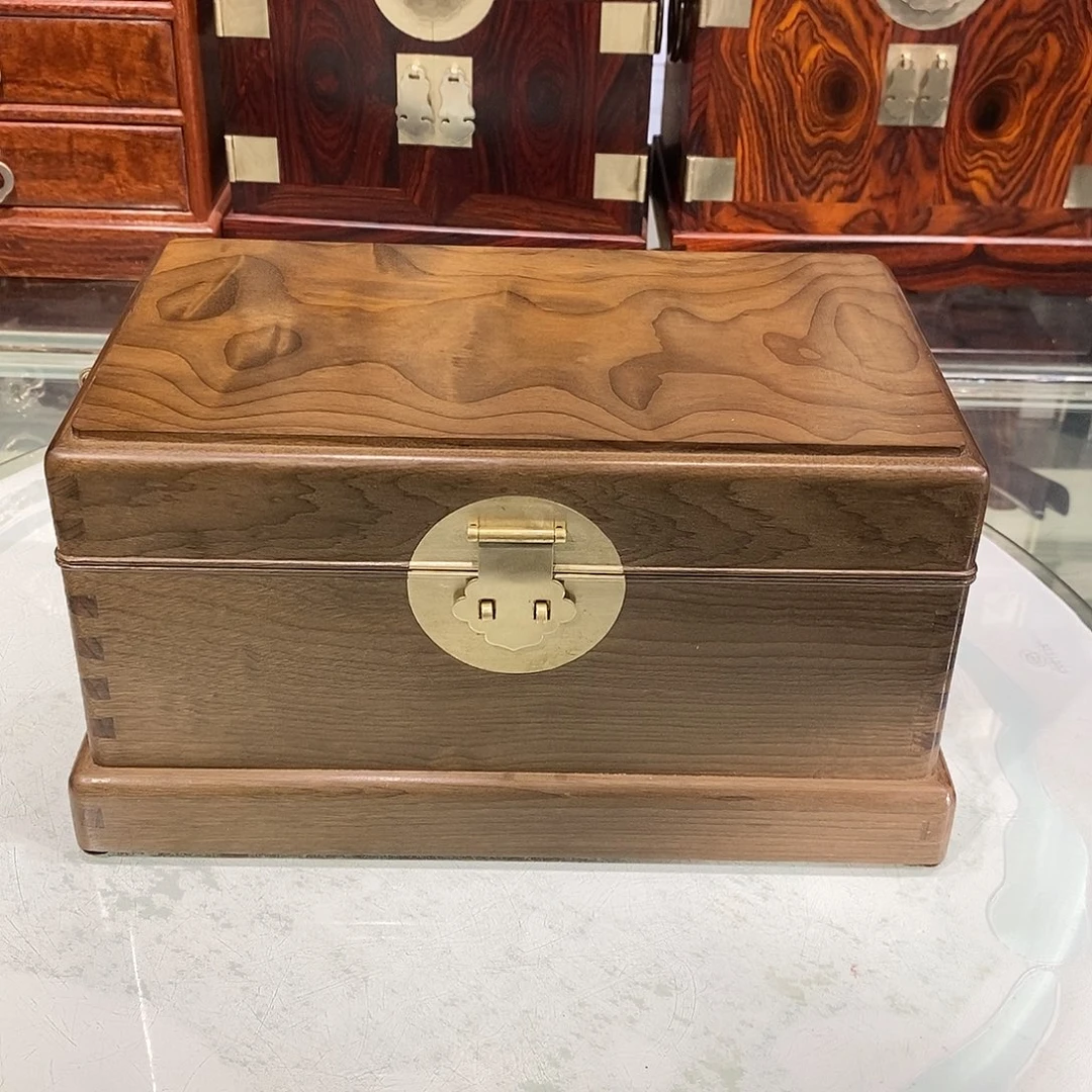 金丝楠阴沉料独板盒26/16/13.5