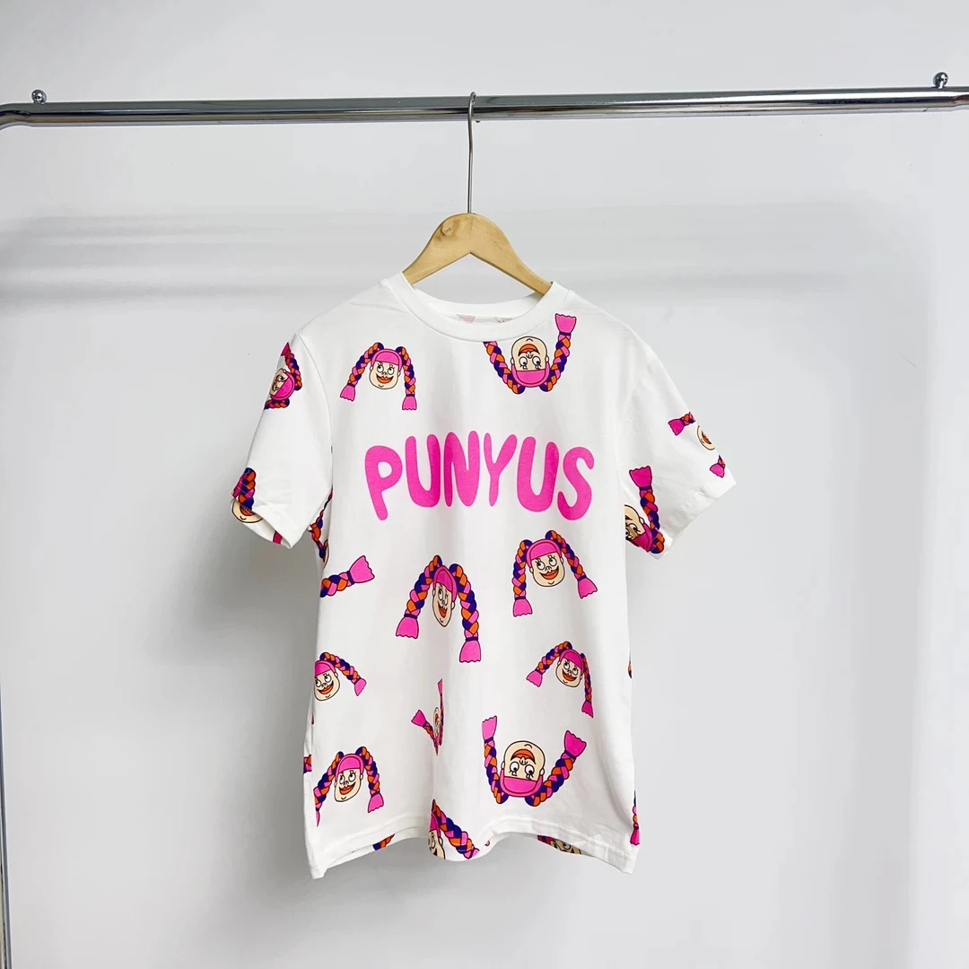 H113 小女孩圆领宽松休闲宽松版棉质T恤