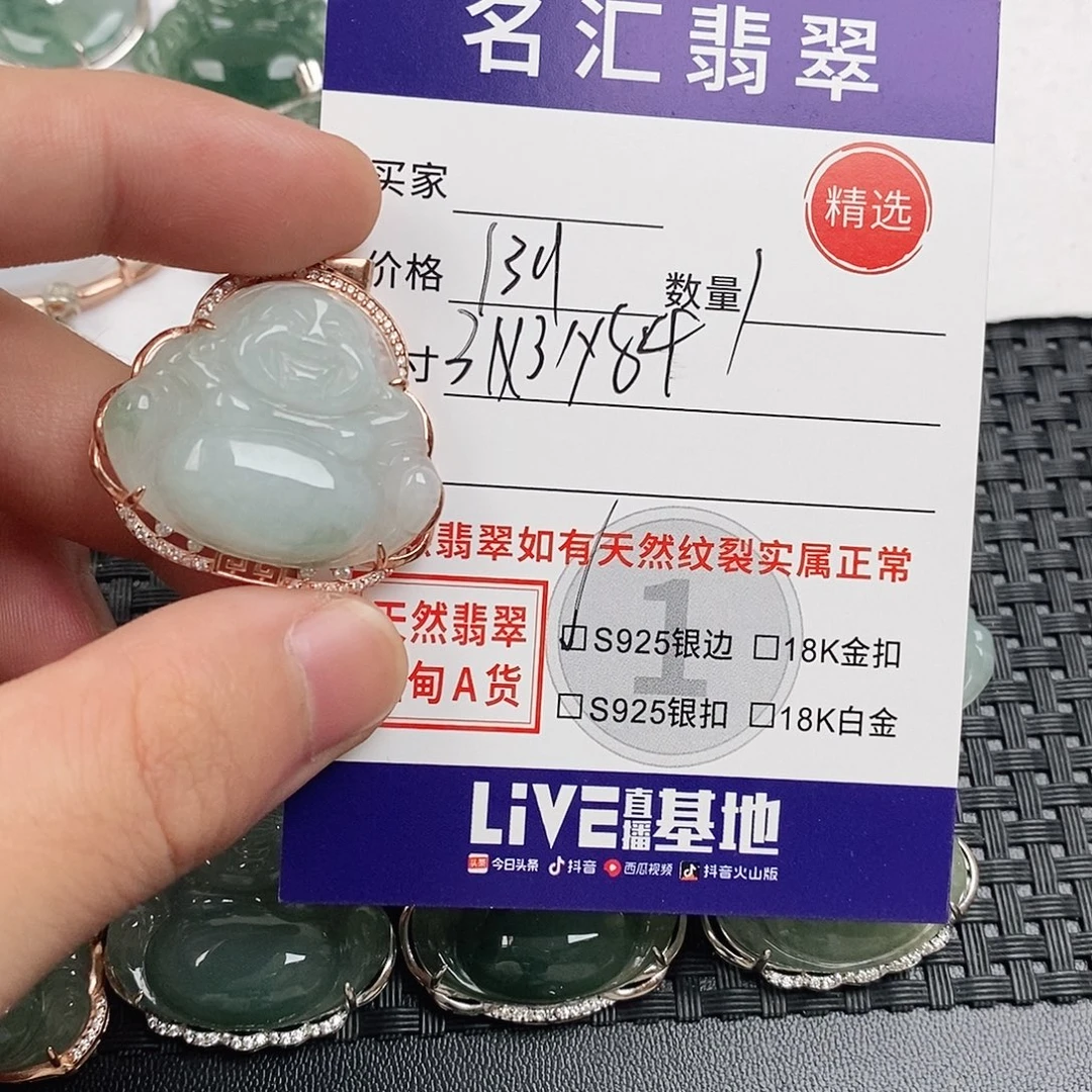 翡翠银S925镶嵌颈饰