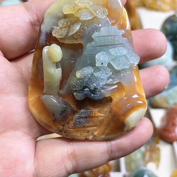 岫玉吊坠(不含链)未镶嵌