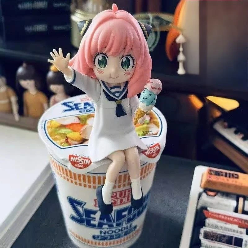 间谍过家家吃冰淇淋的阿尼亚坐姿景品动漫周边公仔摆件阿尼亚手办