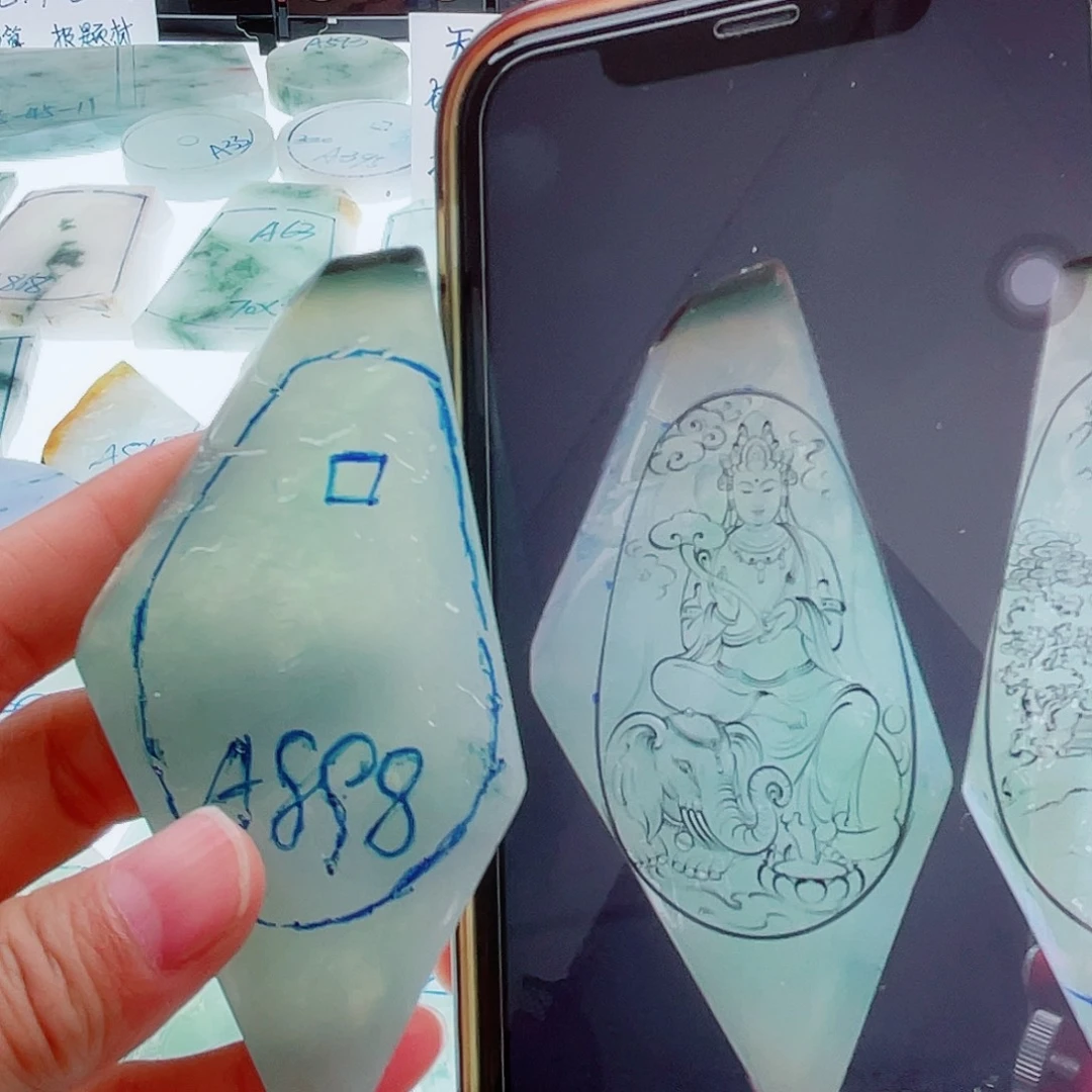 定制翡翠未镶嵌天然缅甸翡翠A货