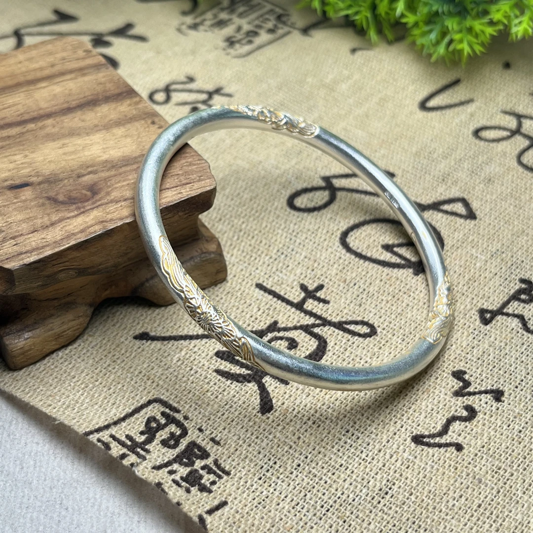 繁花似锦描金闭口手镯B35