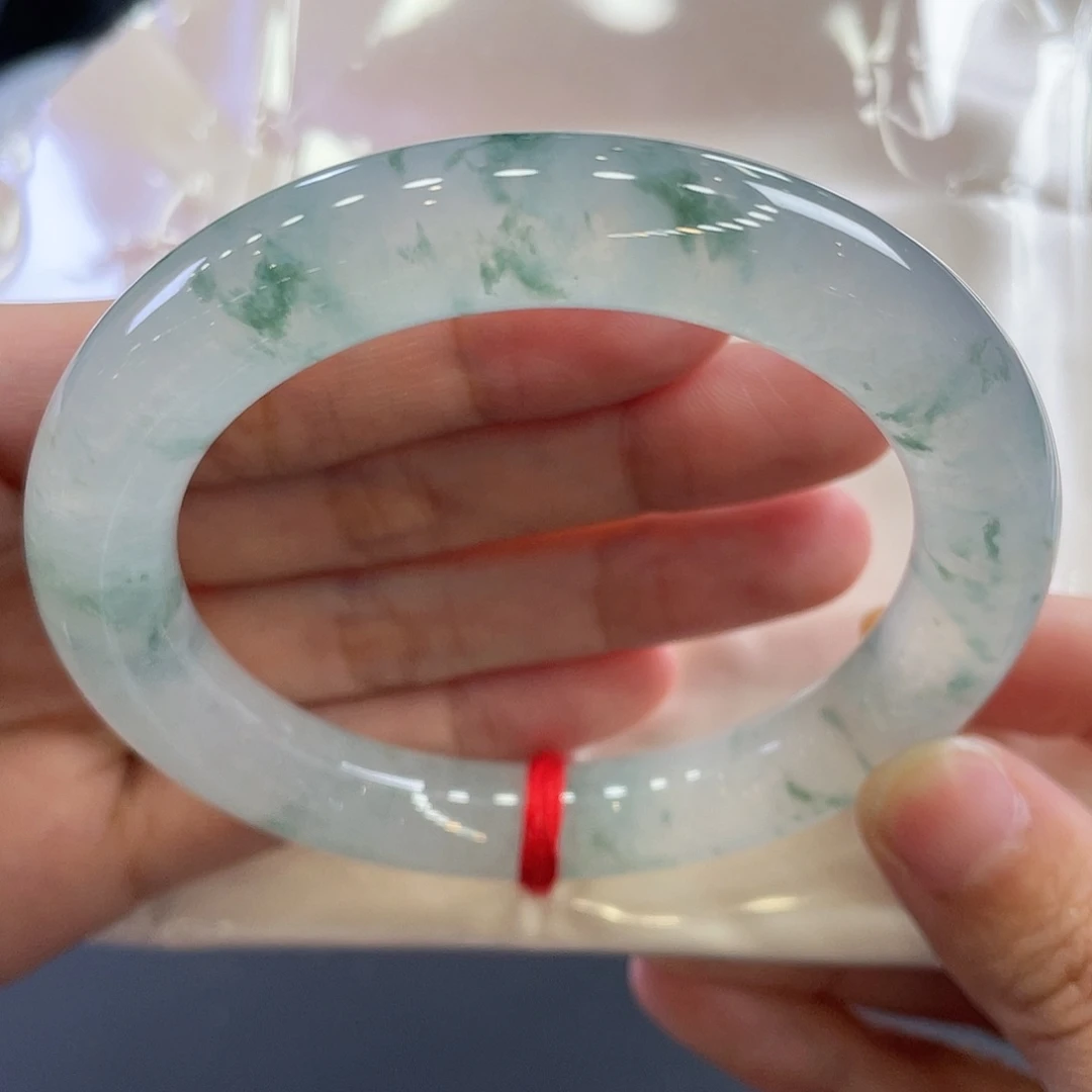 未镶嵌手镯翡翠冰飘花圆条分单