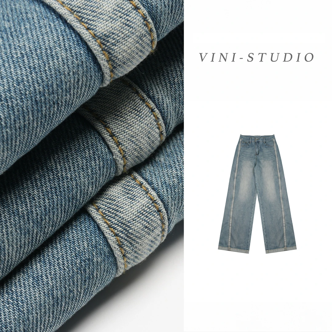 HUANG  VINI【黄微倪】 新潮休闲百搭显瘦牛仔裤CK010602