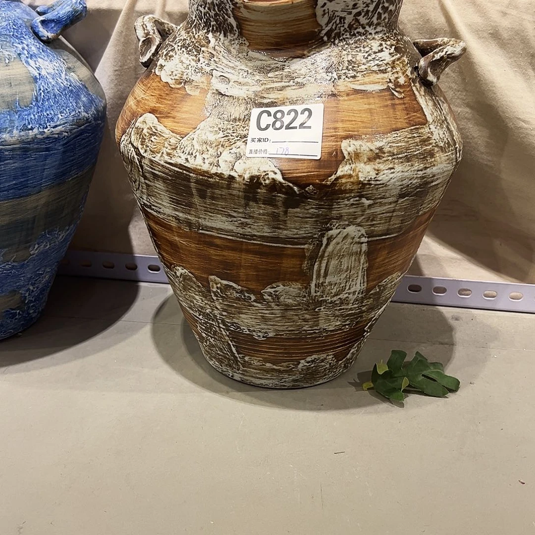 瓶C822高35口13陶瓷花瓶无孔